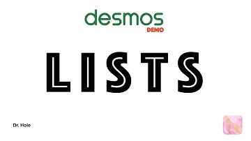 Desmos Demo   Lists