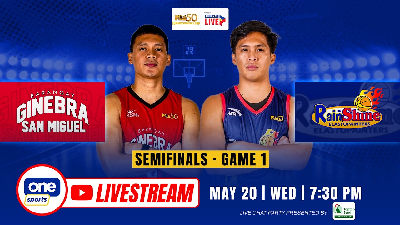 LIVE: BRGY. GINEBRA vs RAIN OR SHINE | PBA SEASON 50 COMMISSIONER’S CUP SEMIS | MAY 20, 2026