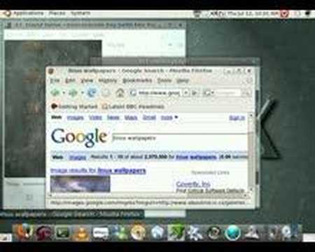 ubuntu feisty+Compiz fusion+AWN+totem+vlc