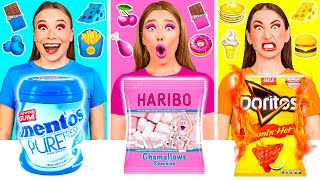 Ayni Renk Yiyecekler Meydan Okumasi | Komik Mutfak Tüyoları Fun Challenge