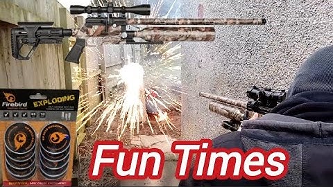 testing out the  Firebird Exploding Flare flash bang Targets