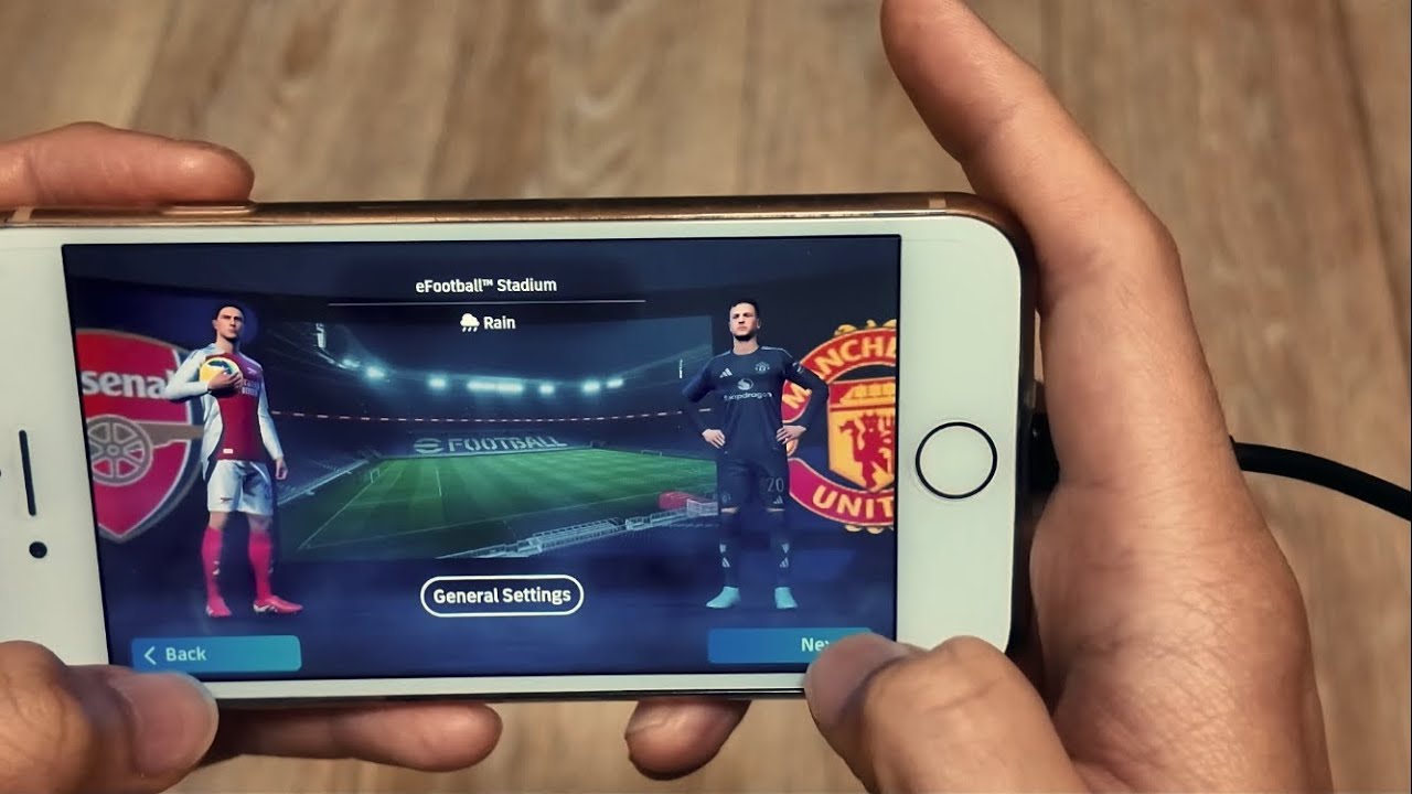 Efootball mobile 2025 gameplay on iphone 8 graphics standard 60Fps