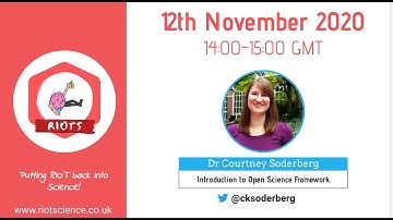 Dr Courtney Soderberg | Increasing openness and reporting with the Open Science Framework