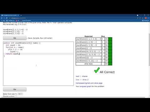 CodingBat Walkthrough: Array-2 - YouTube