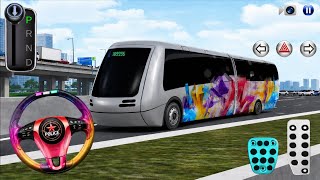 3D Driving Class Futuristic Bus Driving Gameplay | Police Steering Mod | GaMiNg WiTh CaR screenshot 4