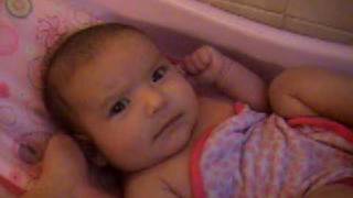 Maya has a bath