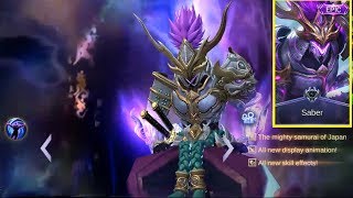 Skin Gameplay - finally saber best epic skin onimaru gameplay is here better than legend