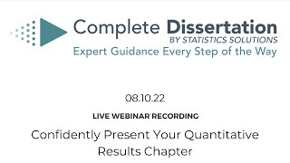 Confidently Present Your Quantitative Results Chapter