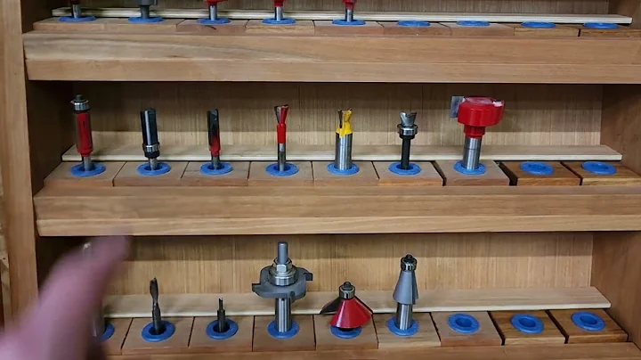 Router bit storage cabinet