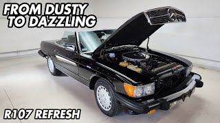 R107 Black Beauty Mercedes 560SL Dry Ice Cleaning, Paint Correction, Ceramic Coating