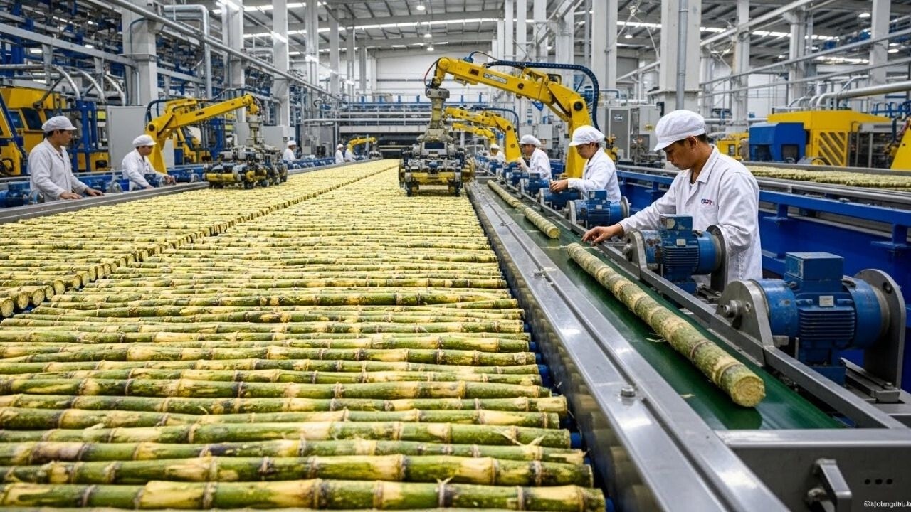 CÓMO se HACE el AZÚCAR de CAÑA en la FÁBRICA 🍬 | Mega Fábricas