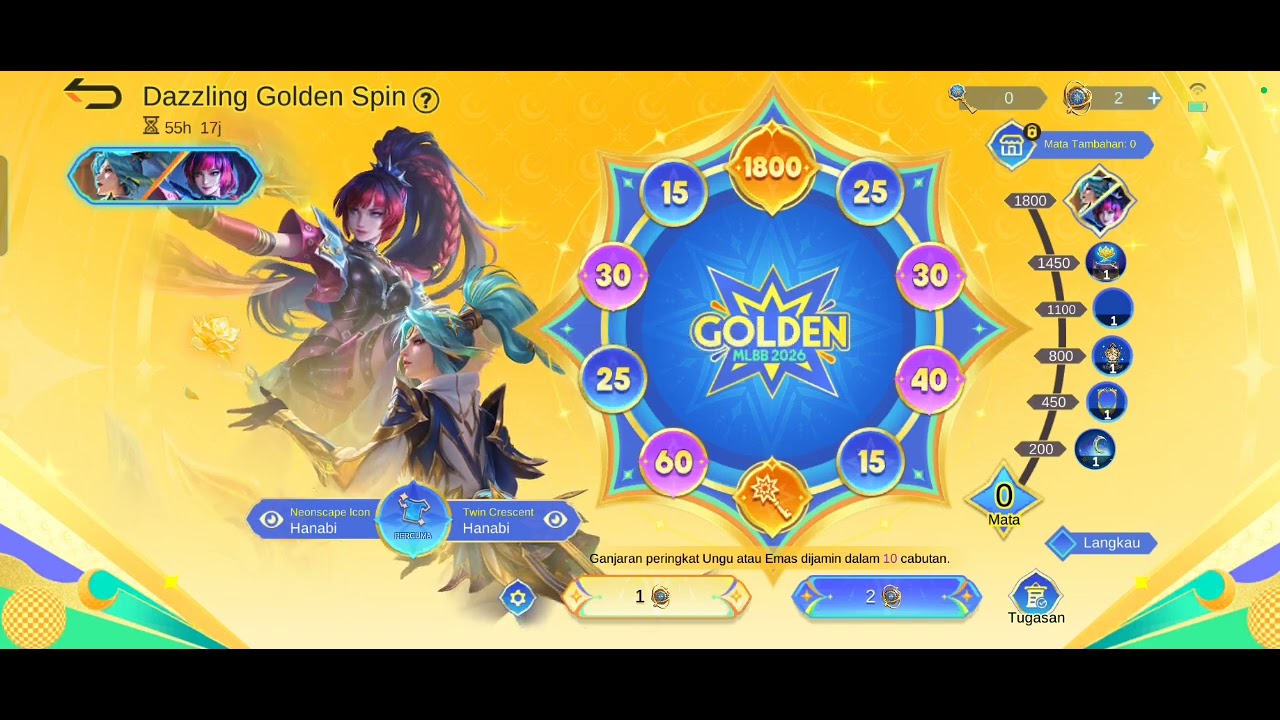 Event Dazzling golden spin