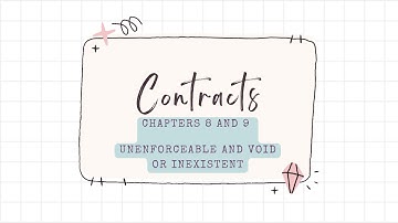 Articles 1403-1422 Unenforceable Contracts and Void or Inexistent Contracts