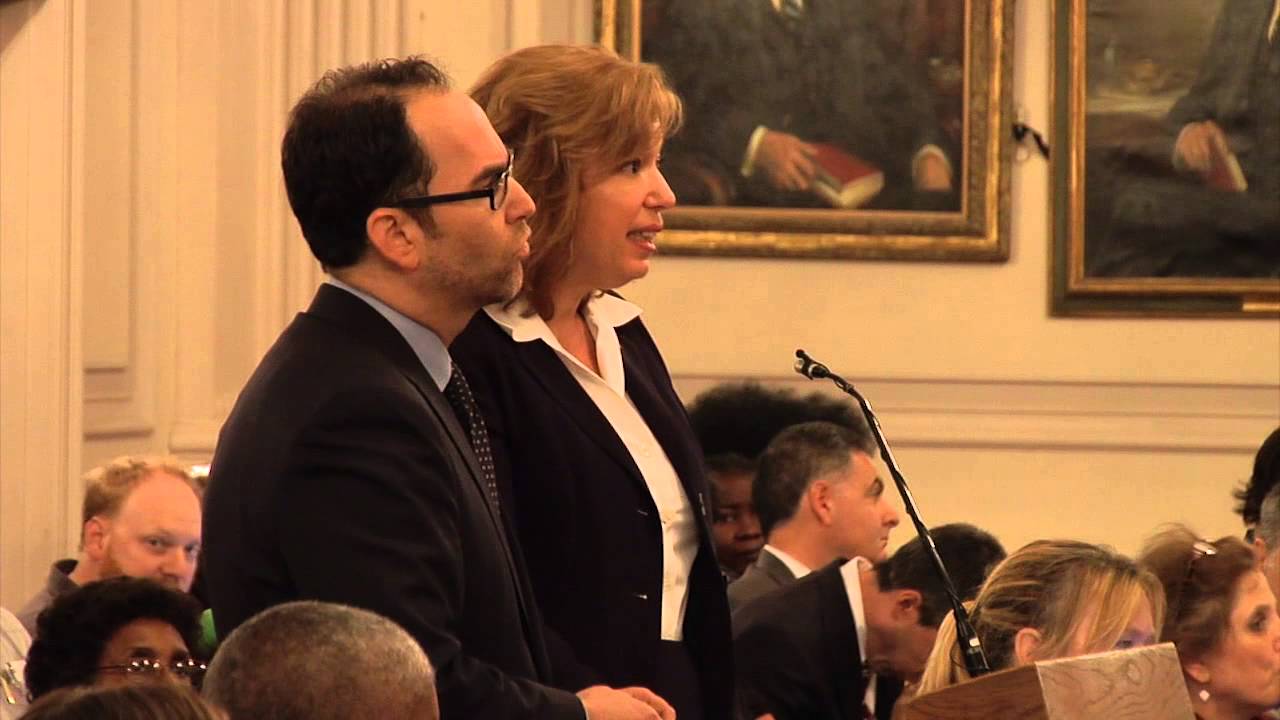 Andrea Bonina and Pery Krinsky testify to the New York Commission on