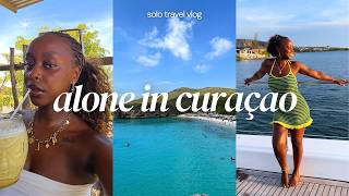 ALONE IN CURAÇAO | solo birthday trip | boat party, pigs on the beach, spa, views, amazing food, +