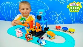 NEW!!! РОБОКАР ПОЛИ и цементный завод Дампу - Robocar Poli Clay Mission Playset