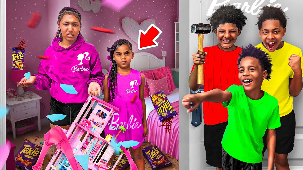 jealous brother destroys little sisters room and instantly regrets it