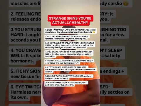 8 Strange Signs You Re Healthier Than You Think