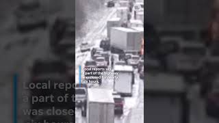 45 vehicles involved in pile up on icy Indiana highway