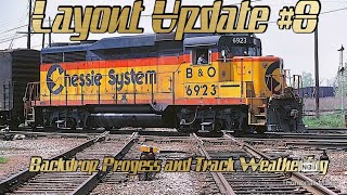 N Scale Chessie System Canadian Operations Layout Update #8 Backdrop and Yard Weathering