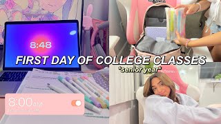 college vlog: first day of fall semester, taking 7 classes, super stressful schedule, etc.