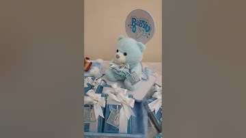 توزيعات القران الكريم مع بوستر باسم البيبيsouvenirs Baby boy