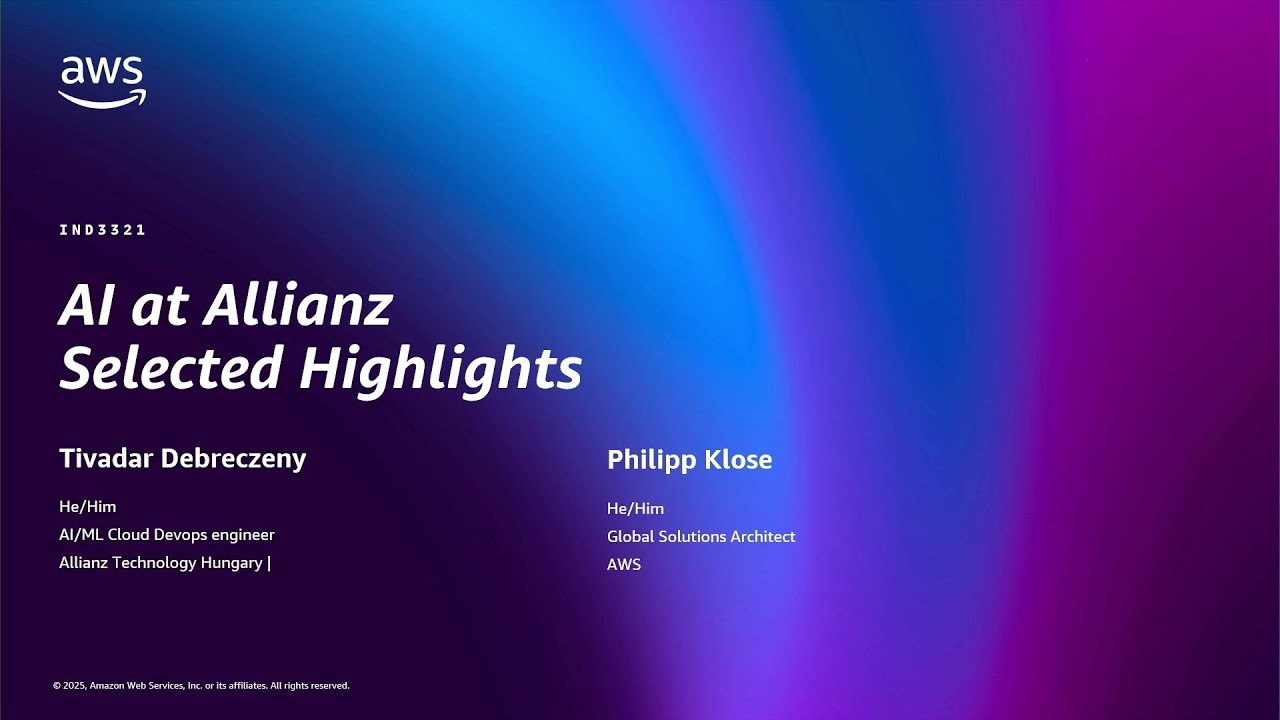 AWS re:Invent 2025 - How Allianz designed AIOps at enterprise scale (IND3321)