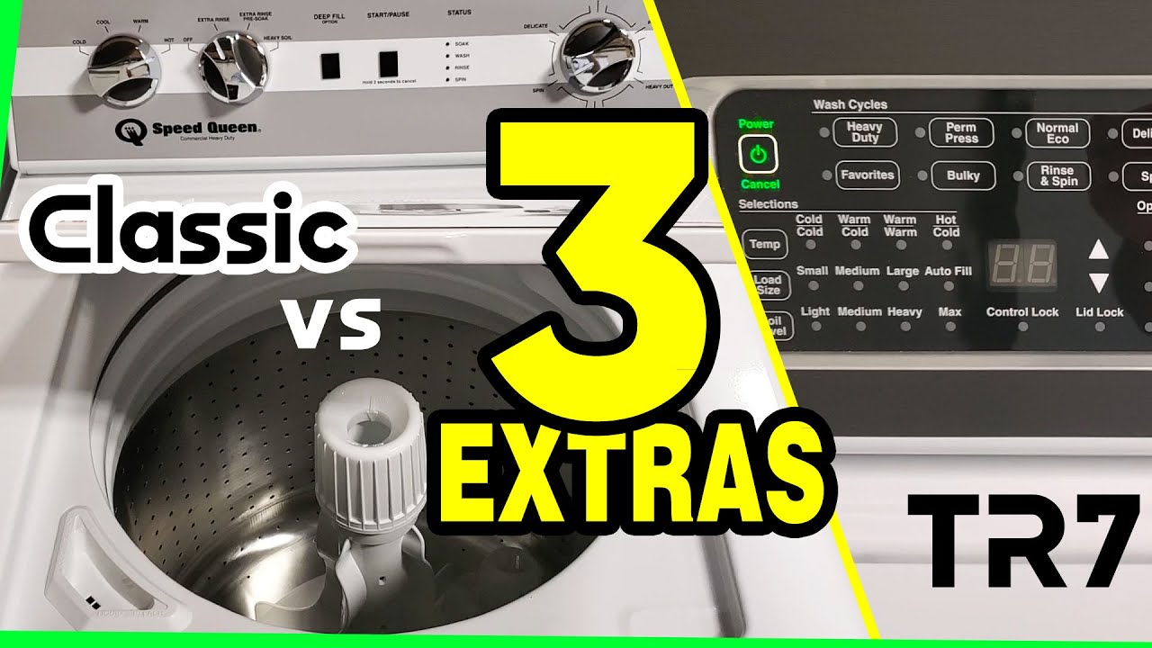 TR7003 vs TC5003 Classic Speed Queen Washer vs TR Series YouTube