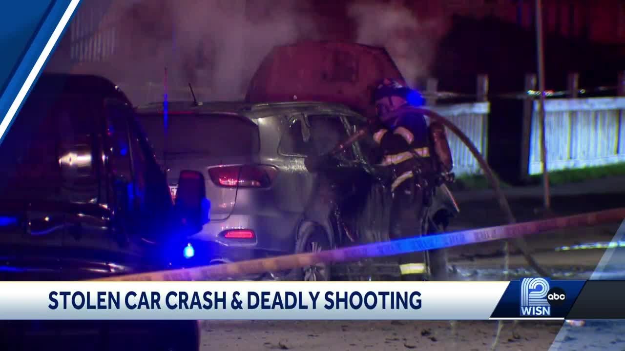 Body found inside burning car in Milwaukee - YouTube