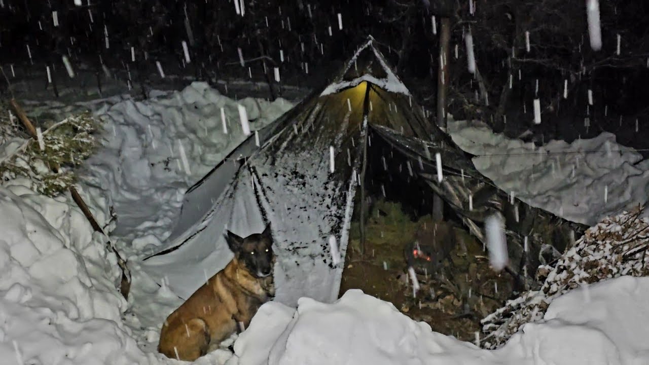 Winter Survival Test | Camping in Deep Snow