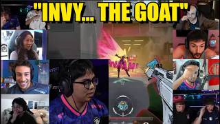 Valorant streamers reacts to PRX Invy's Game Changing 1v2 CLUTCH against EDG
