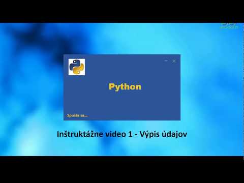 Python - Výpis údajov (inštruktážne video)