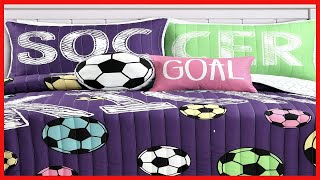 Lush Decor Girls Soccer Bedding Set, Full / Queen - 5 Pieces Includes Reversible Comforter Quilt, 2 screenshot 2