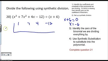 Synthetic Division/Factor Theorem