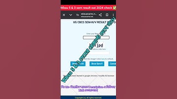 5 & 3 sem result check process step by step bangla 2024#wbsuresult2024