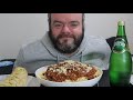 Mums spaghetti bolognese uk mukbang