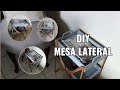 Diy mesa lateral feita com cabide