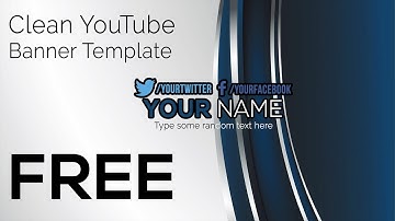 FREE Clean YouTube Banner Template (Photoshop and Gimp)