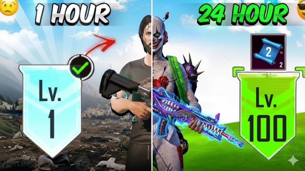 BGMI ONE LEVEL UP CHALLENGE 😂