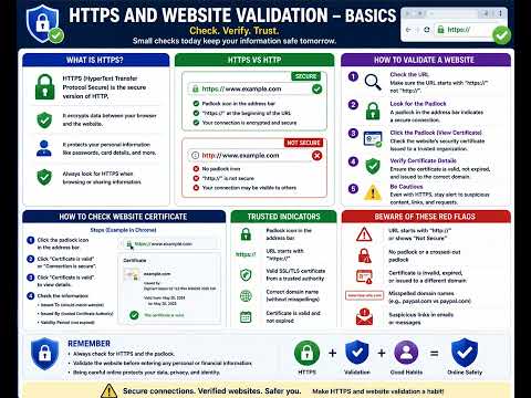 Cyber security HTTPS and Website Validation Basics