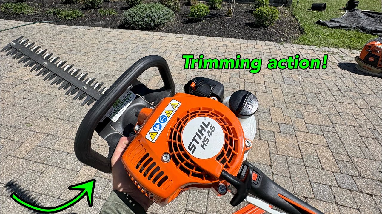 HS 45 Hedge Trimmer | STIHL | Real Time Trimming - YouTube