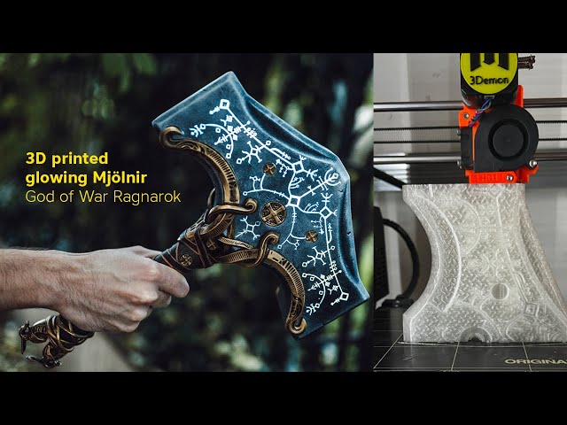 God of War's 3D printed Mjölnir is back with a new lick of paint