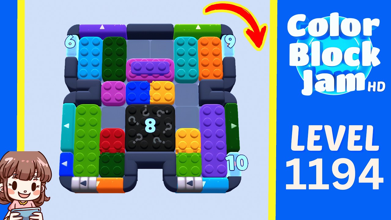 Color Block Jam Level 1194 Solution Walkthrough