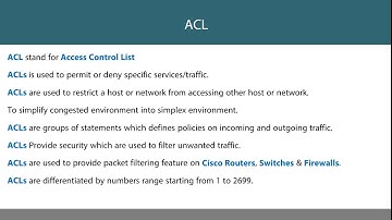 Lecture 30 - ACL (Access Control List)