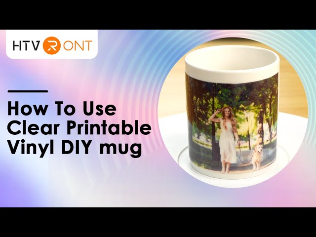 How to use Printable Waterproof Vinyl on a mug - Gina C. Creates