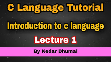 #Lecture_1 Introduction to #C_language. #C_Language_tutorial Part-1 Hindi  | #Keds_technology
