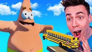 CARS VS HUGE PATRICK FROM SPANGEBOB in TEARDOWN! screenshot 5