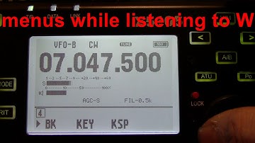 A walk through the X5105 menus after latest FW with W1AW in background