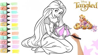 Tangled Rapunzel Coloring Page | Disney Rapunzel Coloring videos for kids #painting #tangledrapunzel