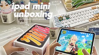 🍡 ipad mini 6 aesthetic unboxing (pink) - genshin keycaps & gameplay, keyboard, accessories + snacks screenshot 4